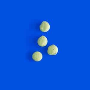 LSD Mints on blue background